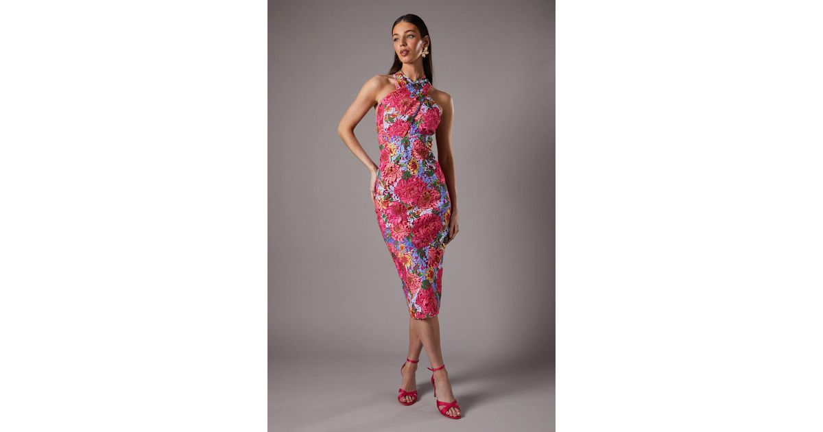 coast red lace dress Berry Coast Plus Short Sleeve Lace Midi Dress