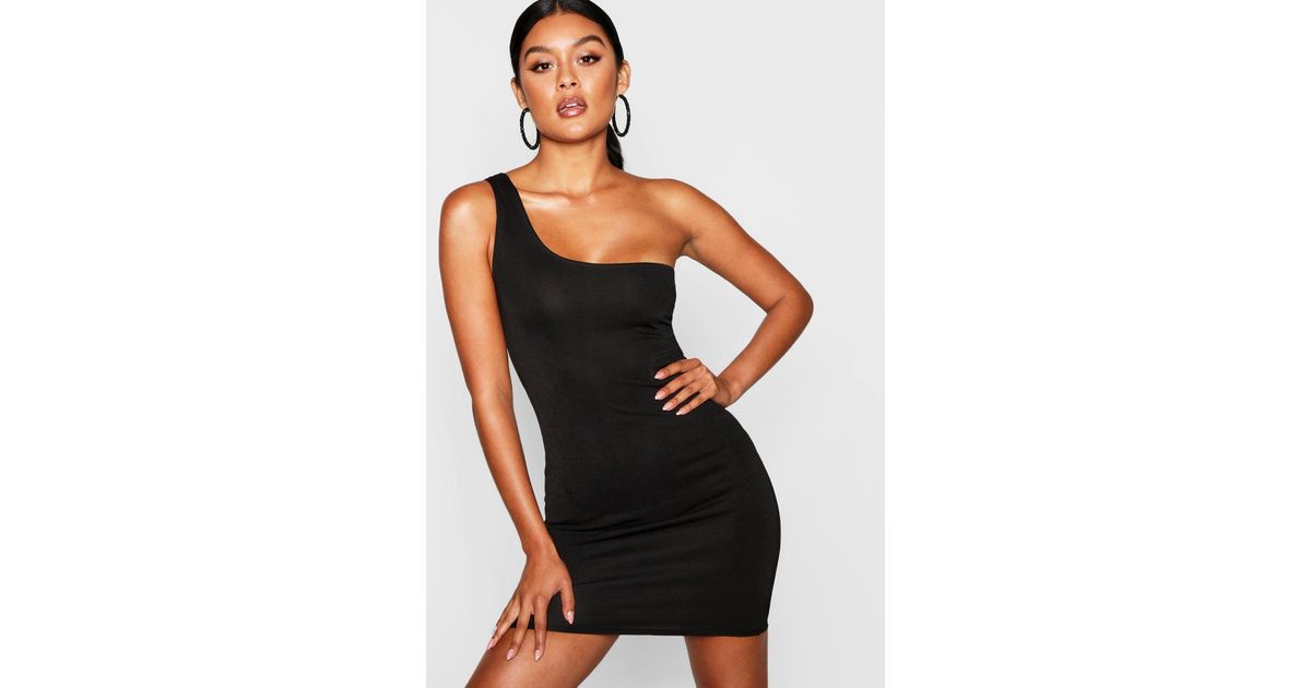 black thick strap bodycon dress
