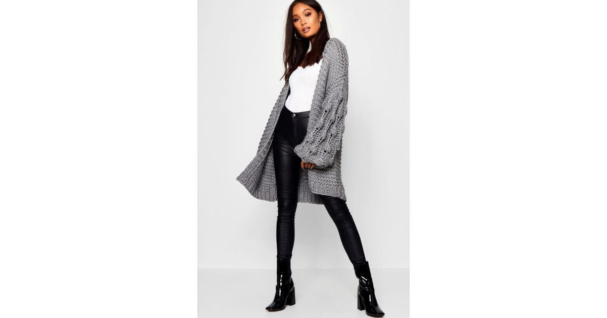 boohoo chunky knit cardigan