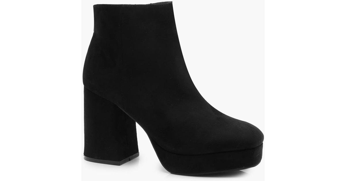 boohoo black ankle boots