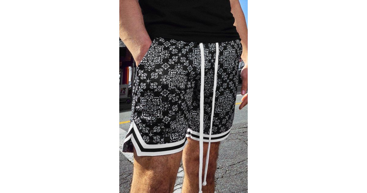BoohooMAN Denim Bandana Print Airtex 