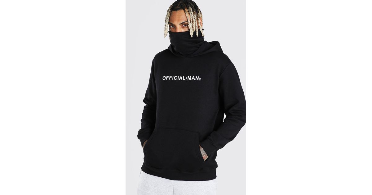 Lyst - Boohoo Longline Man Signature Hoodie in Black for Men