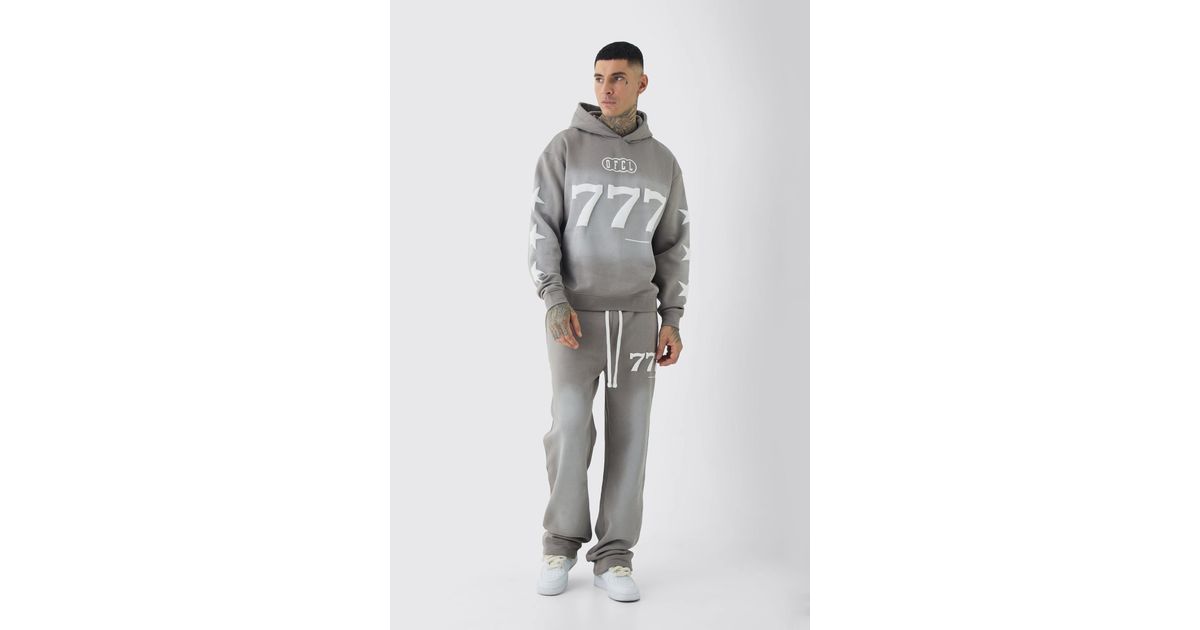 【boohoo】MAN BOXY SPRAY CROSS クロス ジップスルー フーディ Oversized Boxy Homme Spray Wash Zip Through Loopback Hoodie