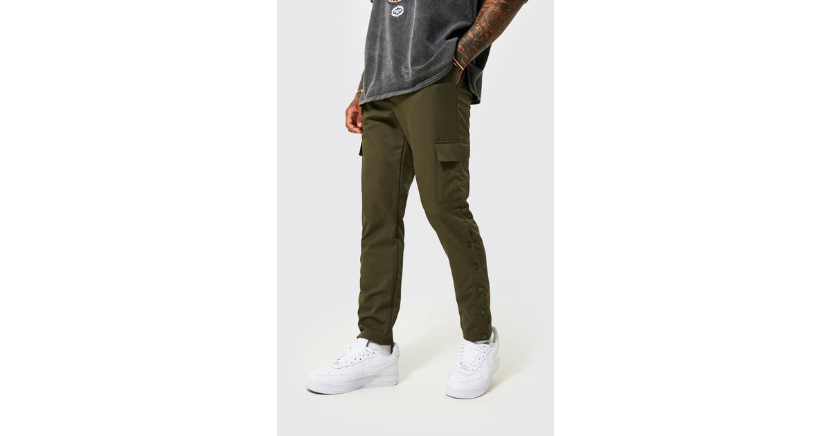 BoohooMAN Synthetic Skinny Plain Cargo 