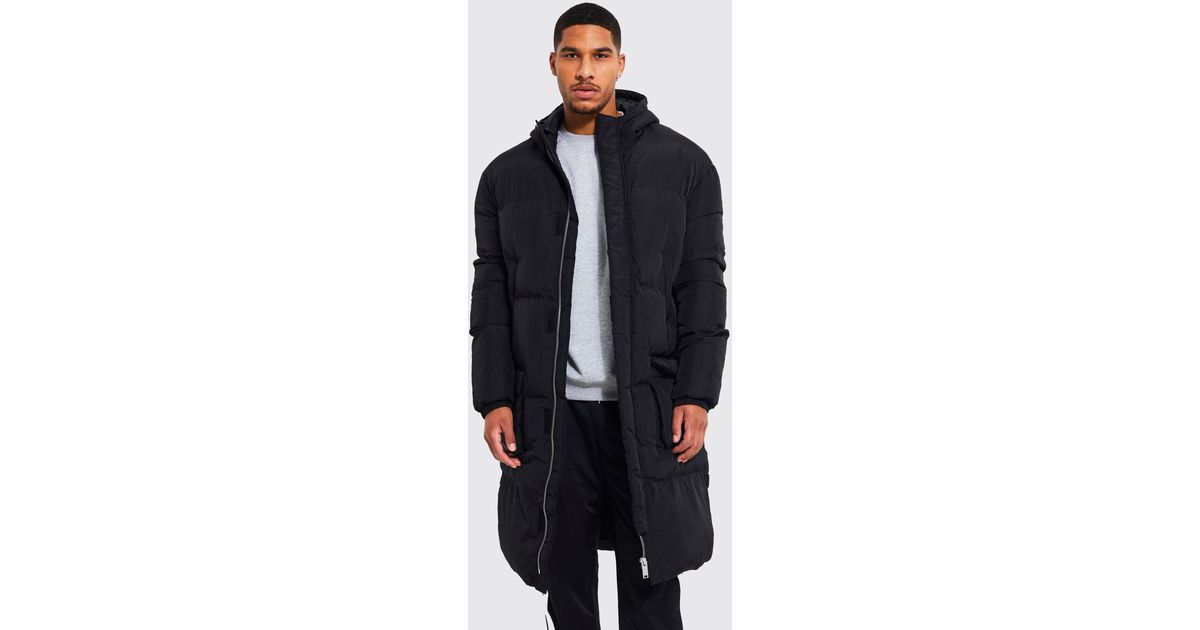 boohooman puffer jacket black