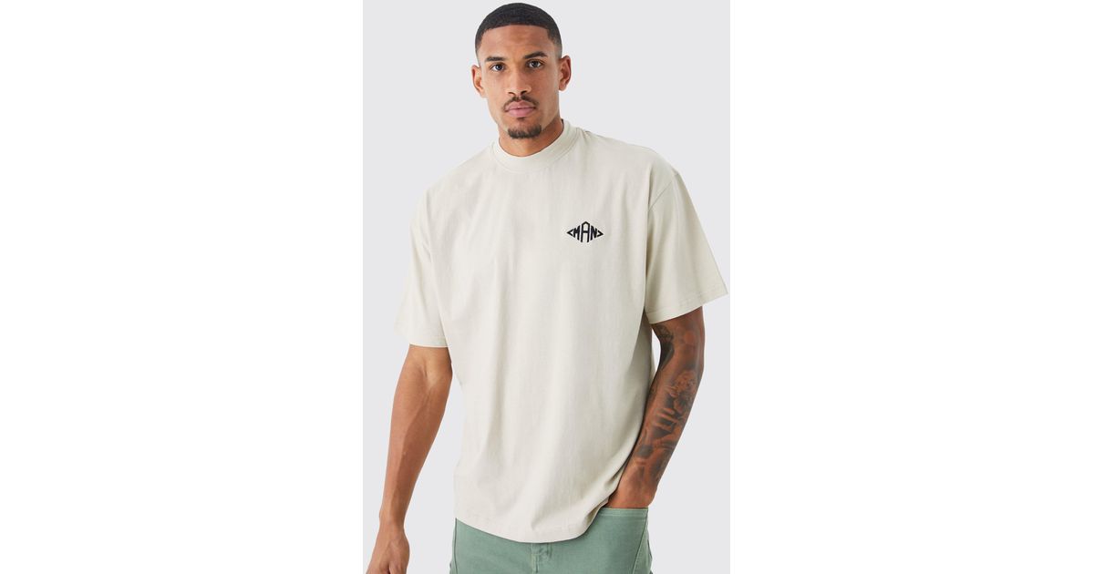 Boohoo Tall Oversized Extended Neck T-shirt in White