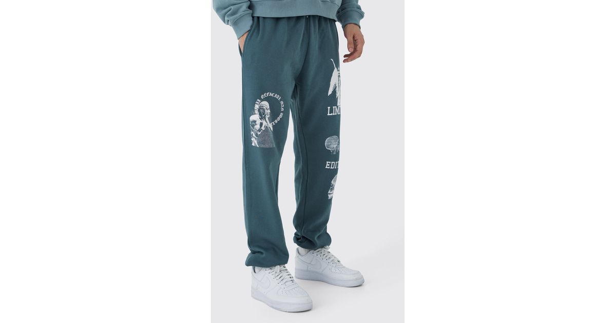 Graphic Sweatpants - White