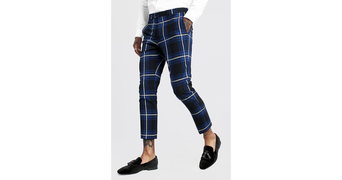 tartan cropped trousers