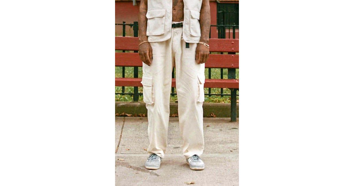 BoohooMAN Denim Baggy Fit Skate Cargo Jeans in Beige (Natural) for Men