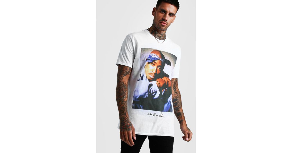 BoohooMAN Denim Oversized Tupac Bandana 