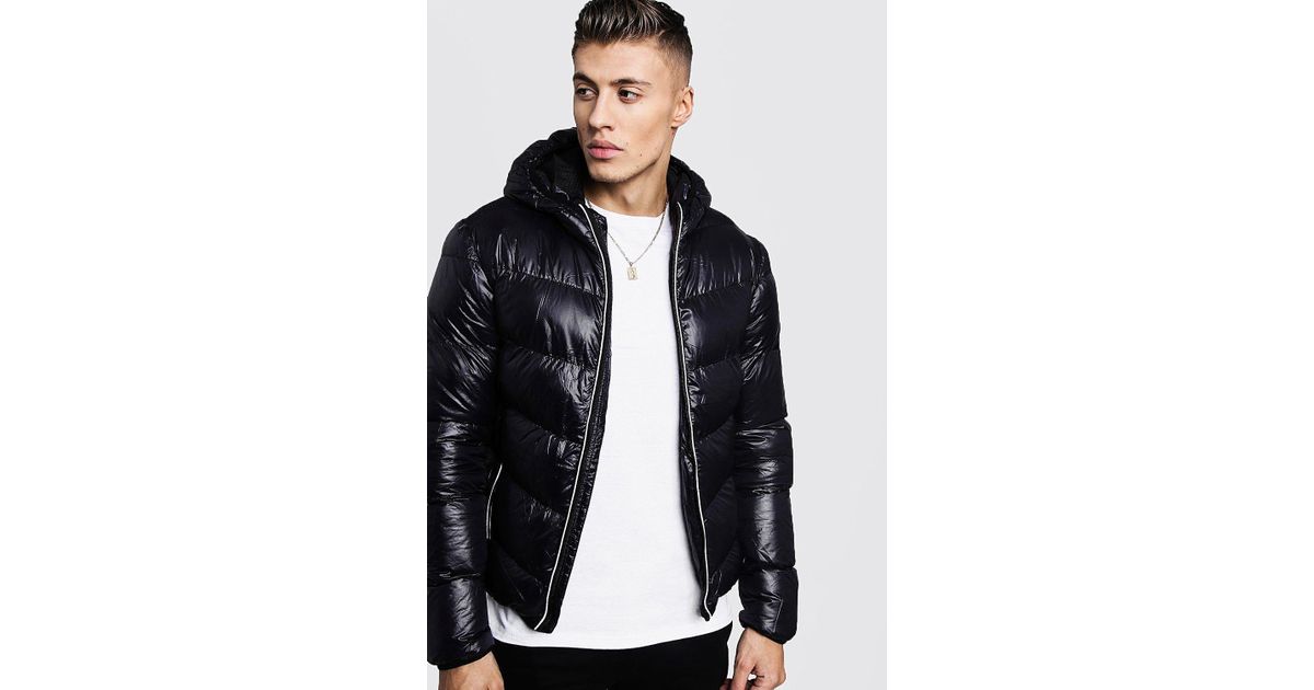 boohooman puffer jacket black