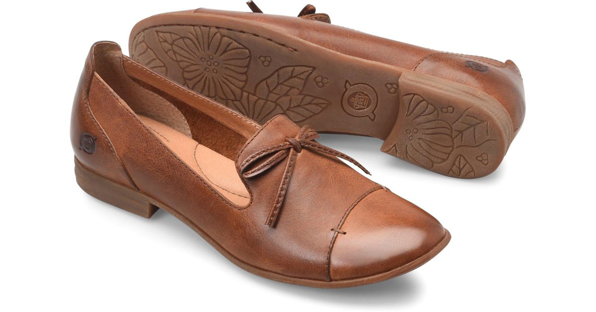 born gallatin leather bow loafers