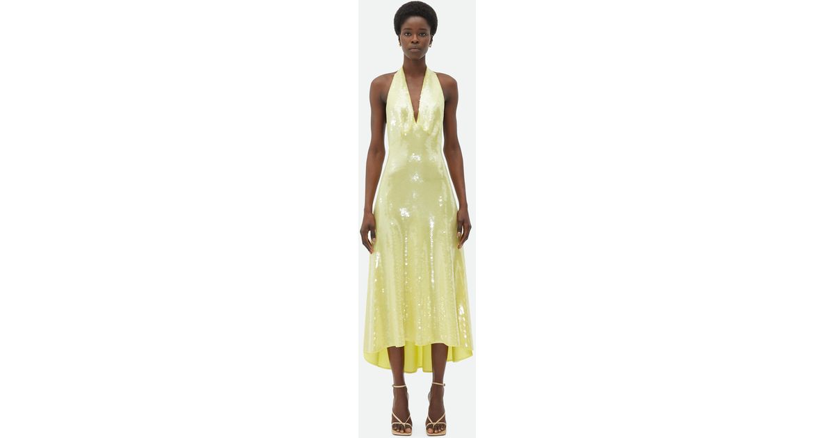 bottega veneta yellow sequin dress Bottega Veneta