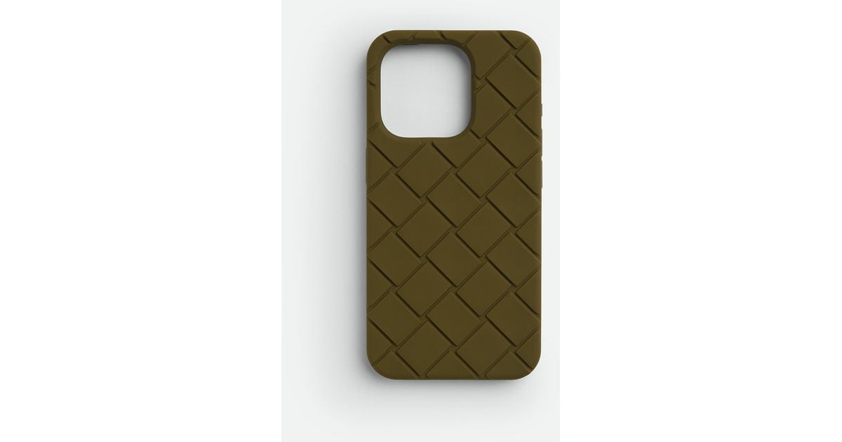 BOTTEGA VENETA オリーブグリーンiPhone15 proケース Bottega Veneta