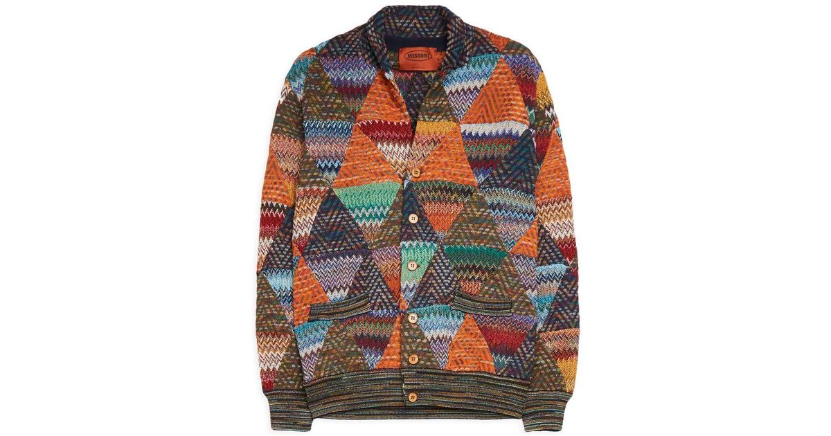 mens patchwork cardigan