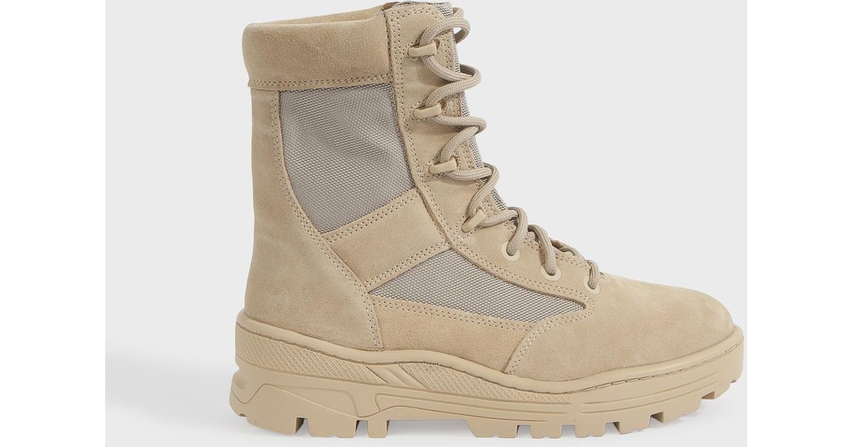 yeezy thick suede combat boot