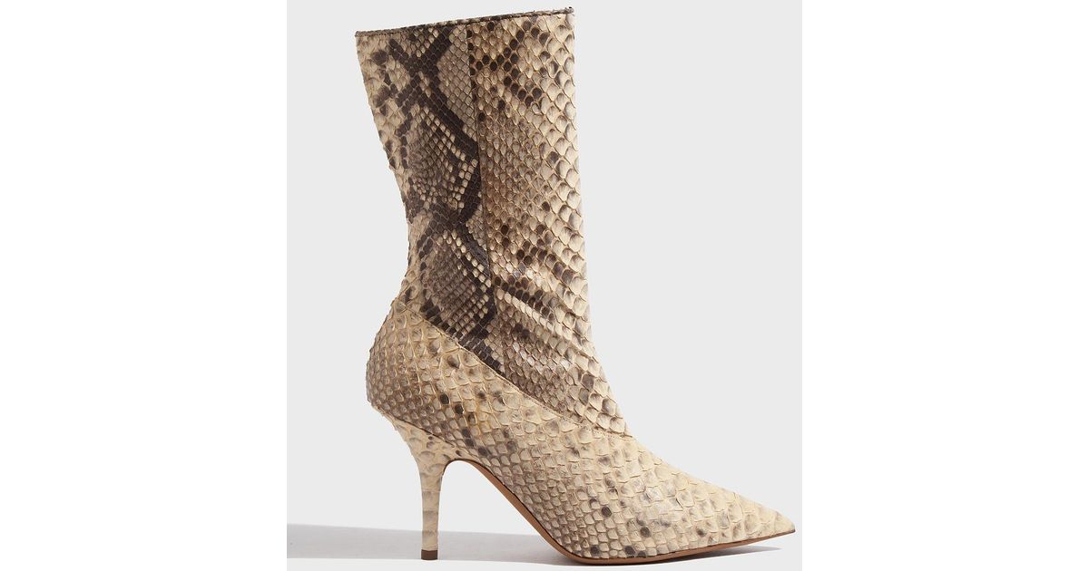 snakeskin yeezy boots