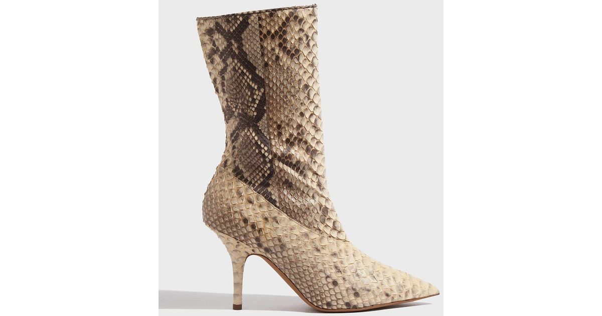 Yeezy Denim Python Mid-calf Boots - Lyst