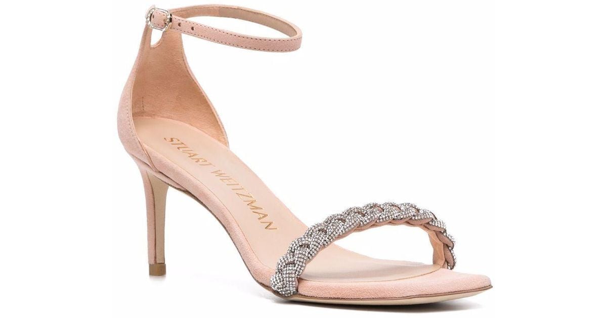 Stuart Weitzman Light Pink Nudist Curve Sandals | Lyst