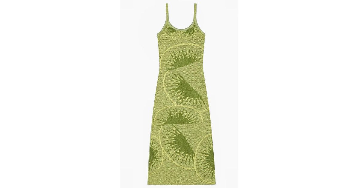 House Of Sunny Falling Kiwis Hockney Dress in Green | Lyst