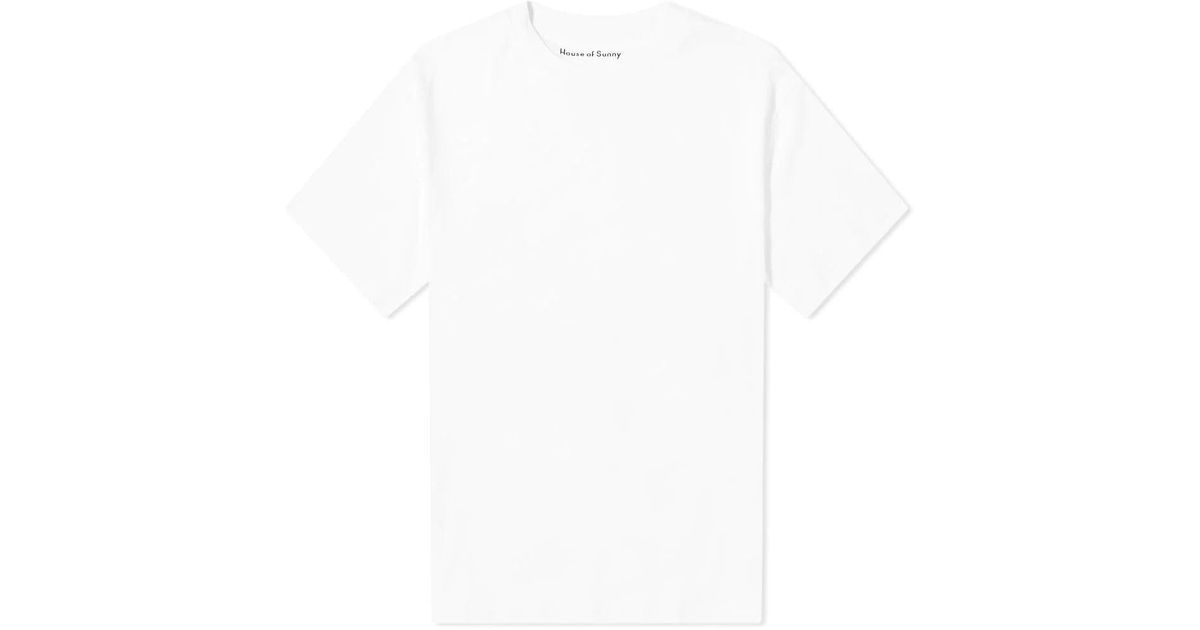 House Of Sunny Front Embroderie Logo in White | Lyst