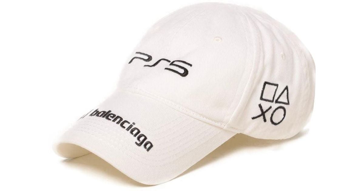 Balenciaga Cappello Da Baseball Colore Bainco Con Logo A Contrasto in White  | Lyst