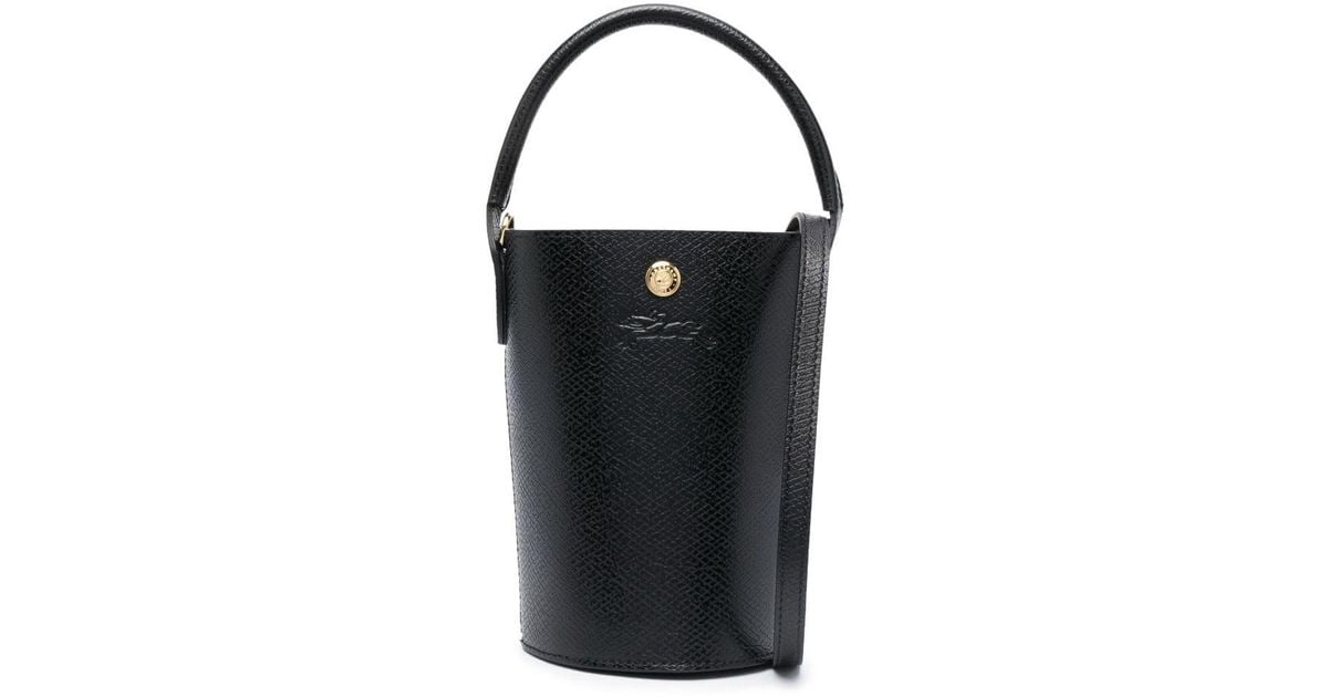 Longchamp Xs Épure Leather Bucket Bag in Black