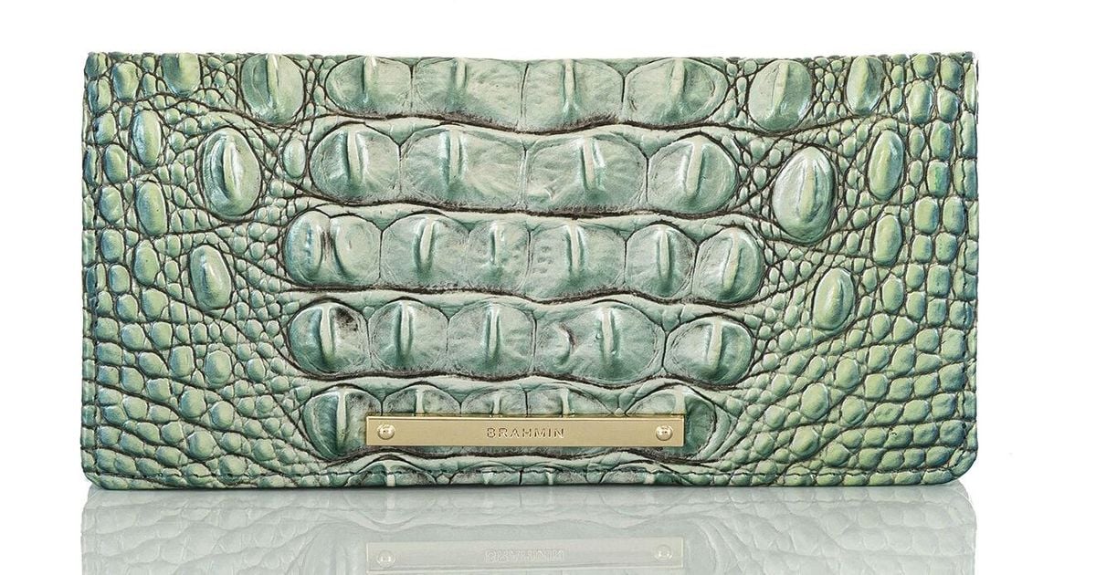 Brahmin Leather Ady Wallet Haven Ombre Melbourne in Green Lyst