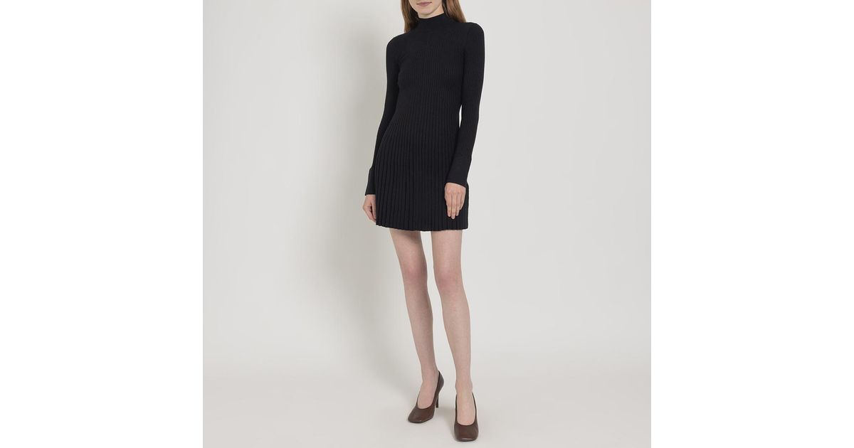 reiss vinnie knit mini dress Reiss Vinnie Roll-Neck Ribbed Mini Dress