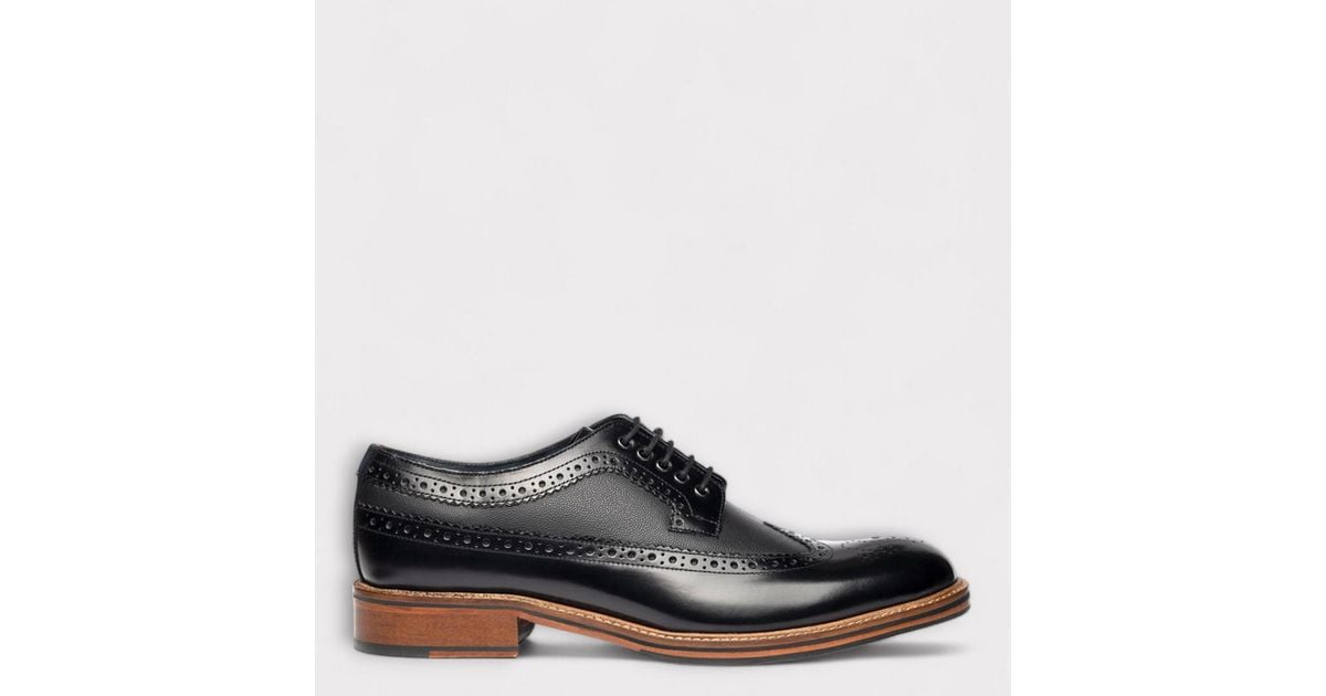 Archie Formal Ben Sherman Leather Archie Formal Brogue Shoes in Black | Lyst UK