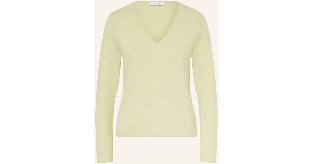 DARLING HARBOUR Cashmere-Pullover in Gelb Lyst DE