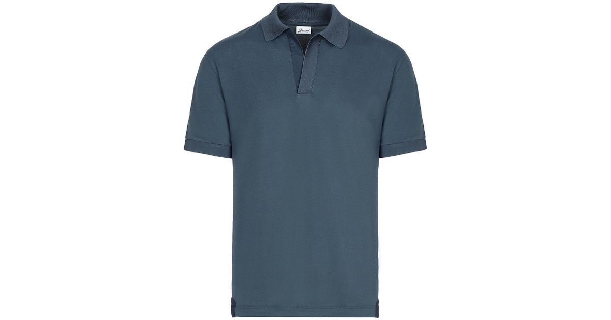 buttonless polo shirt