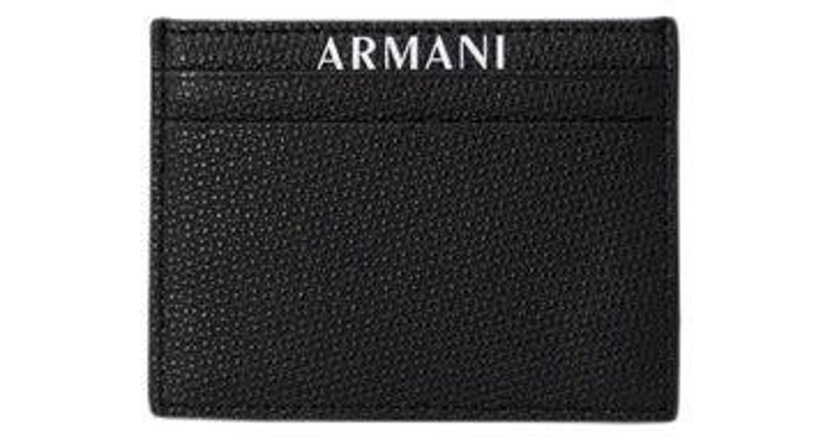 Armani Exchange Leather Wallet in Black for Men Lyst