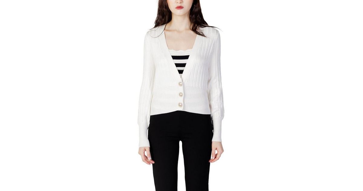 Guess Cardigan in White | Lyst