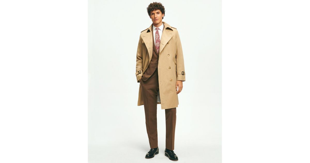 Brooks Brothers Supima Cotton Gabardine Trench Coat in Natural for Men Lyst