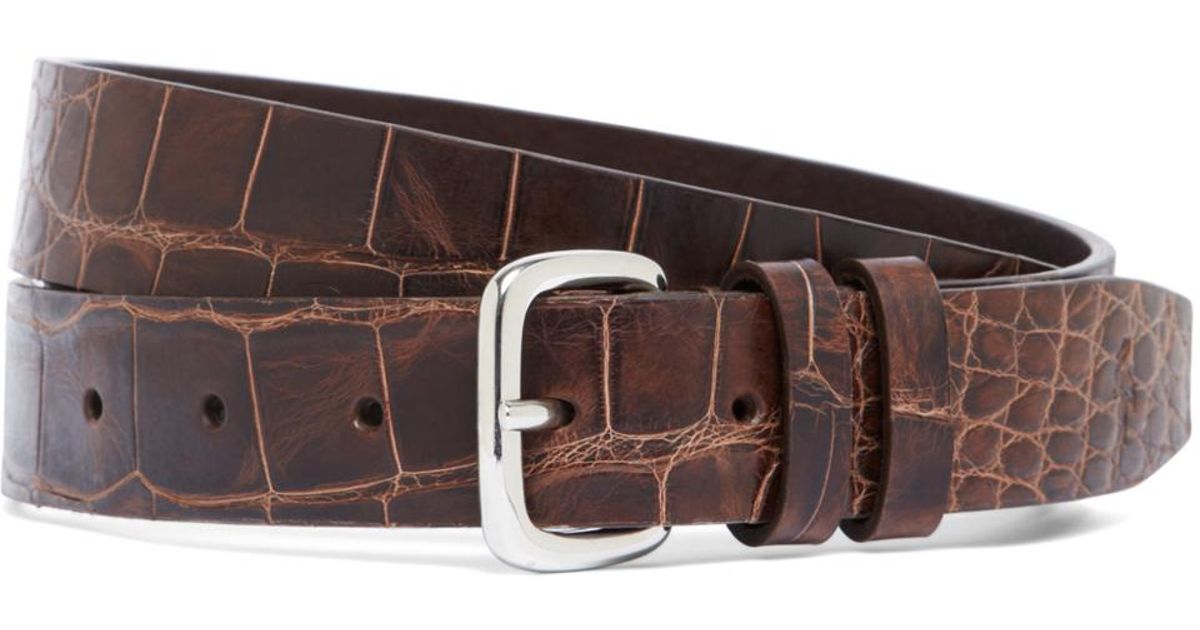 brooks brothers alligator belt