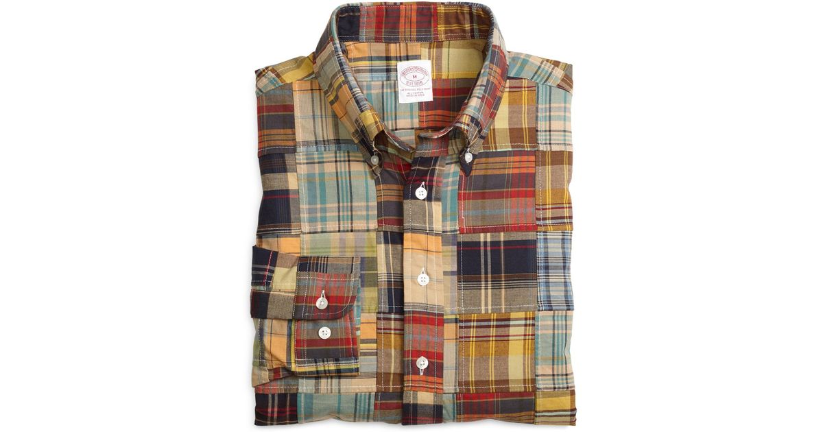 brooks brothers patchwork shirt