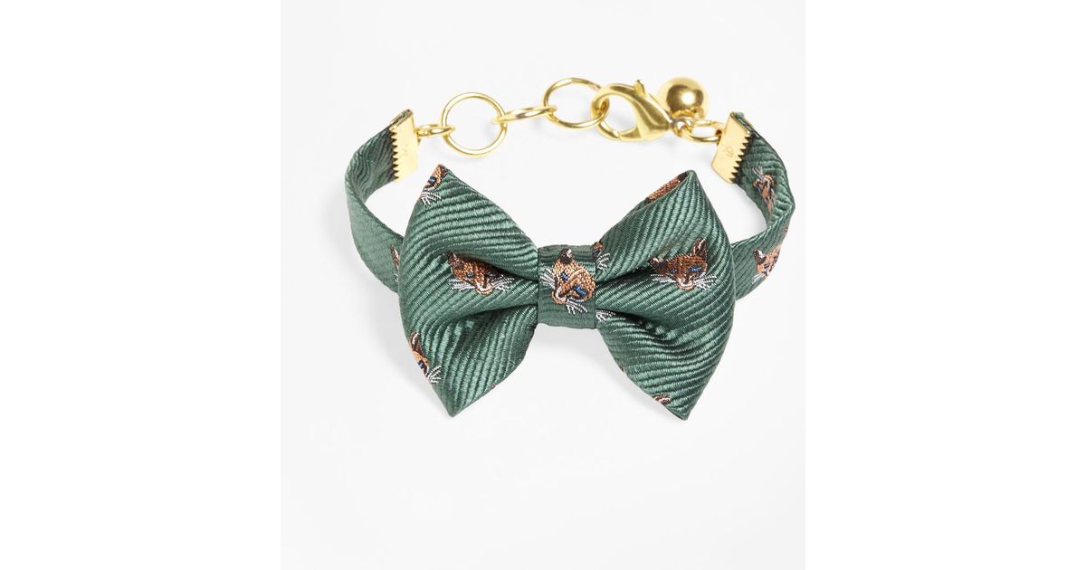 Lyst Brooks Brothers Kiel James Patrick Fox Bow Tie Bracelet In Green
