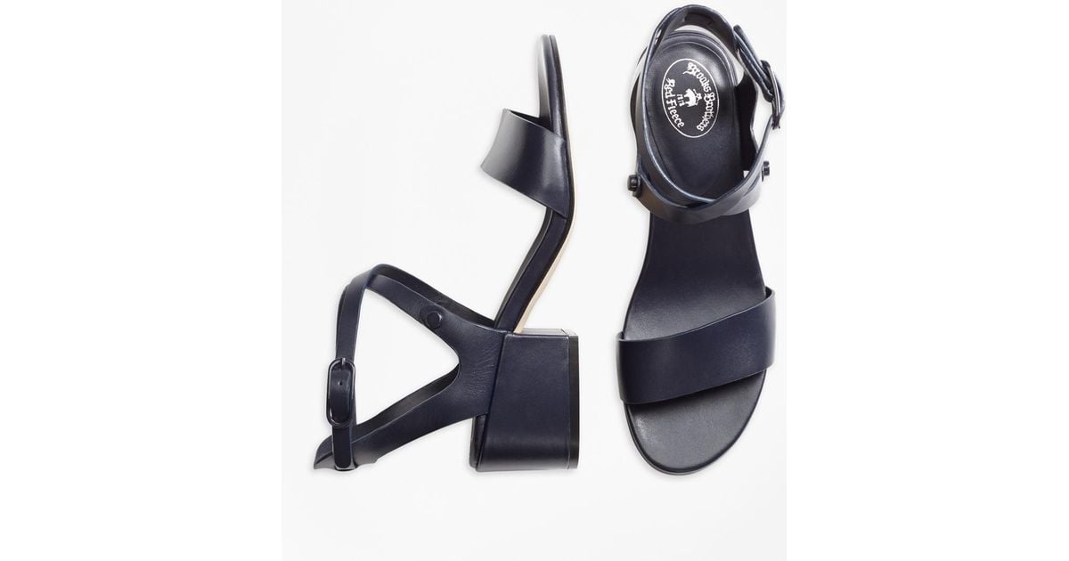 navy stacked heel pumps