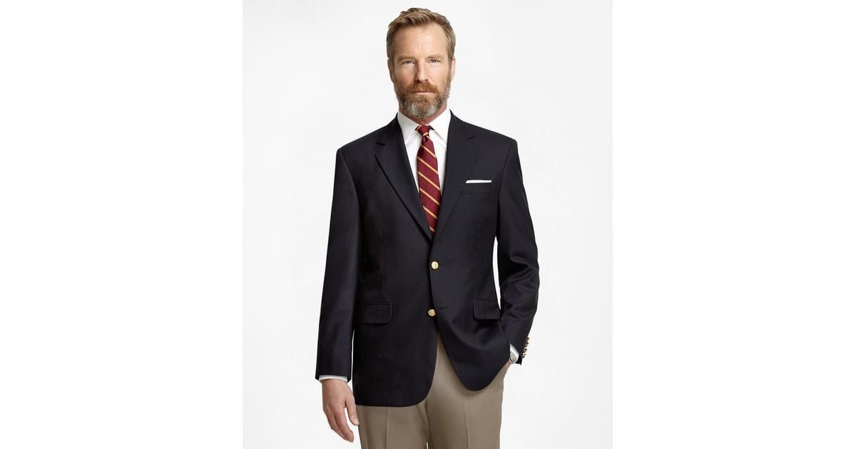 Brooks Brothers Wool Madison Fit Twobutton Classic 1818 Blazer in Navy