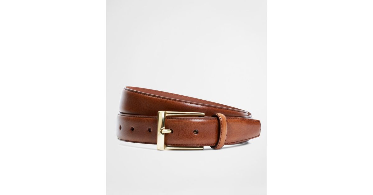 Lyst Brooks Brothers Gold Buckle Dress Belt in Brown for Men