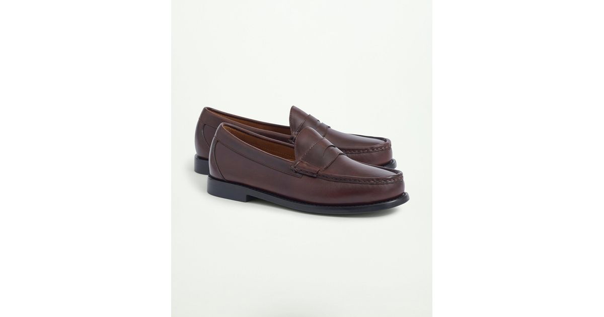 Brooks Brothers Westport Penny Loafers in Brown for Men Lyst