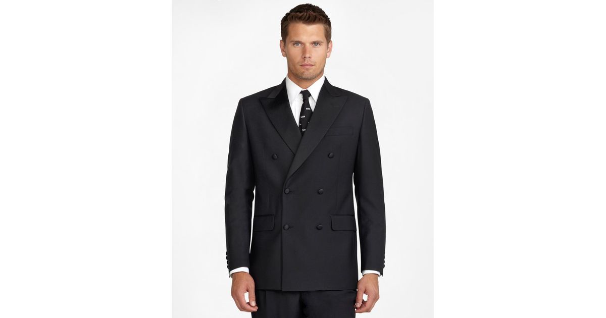 Brooks Brothers Doublebreasted Tuxedo Jacket in Black for Men Lyst