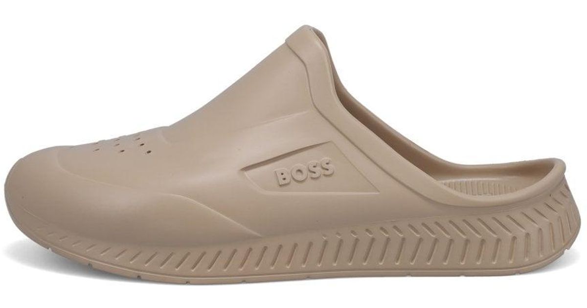 BOSS by HUGO BOSS Rubber Titanium Sandals in Natural for Men Lyst