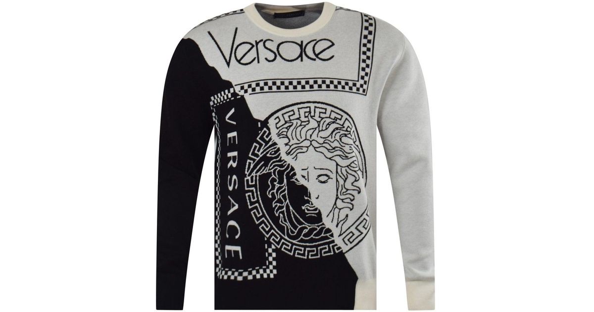versace jumper grey