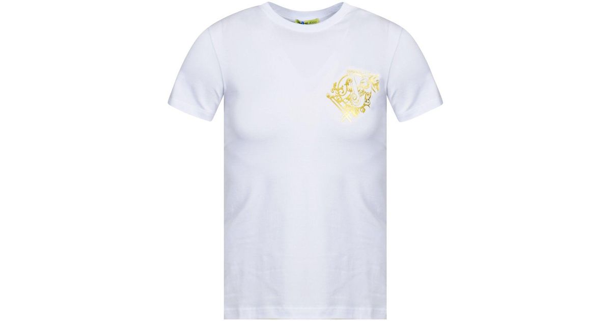 white gold versace shirt