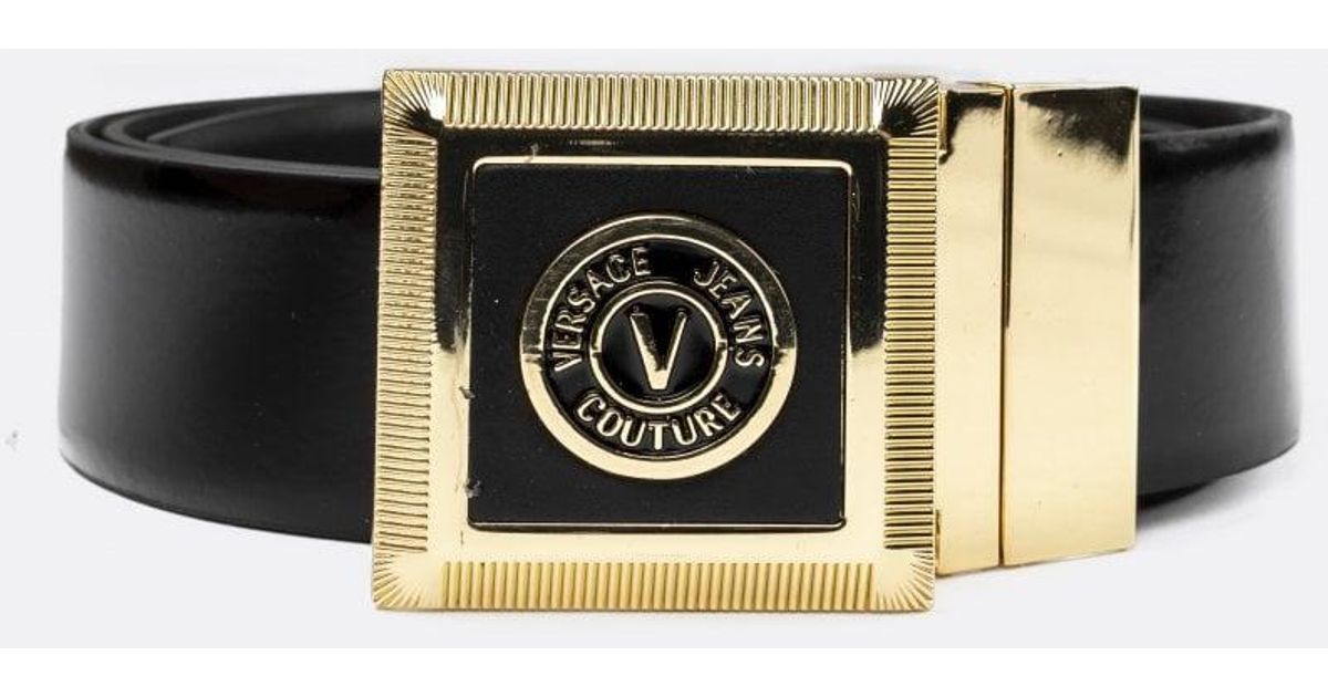 Versace Jeans Couture Men's Reversible Logo Atom Belt