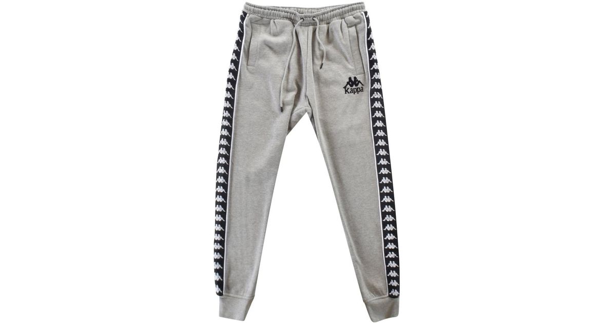Kappa Grey/black Logo Sweatpants in Gray for Men | Lyst