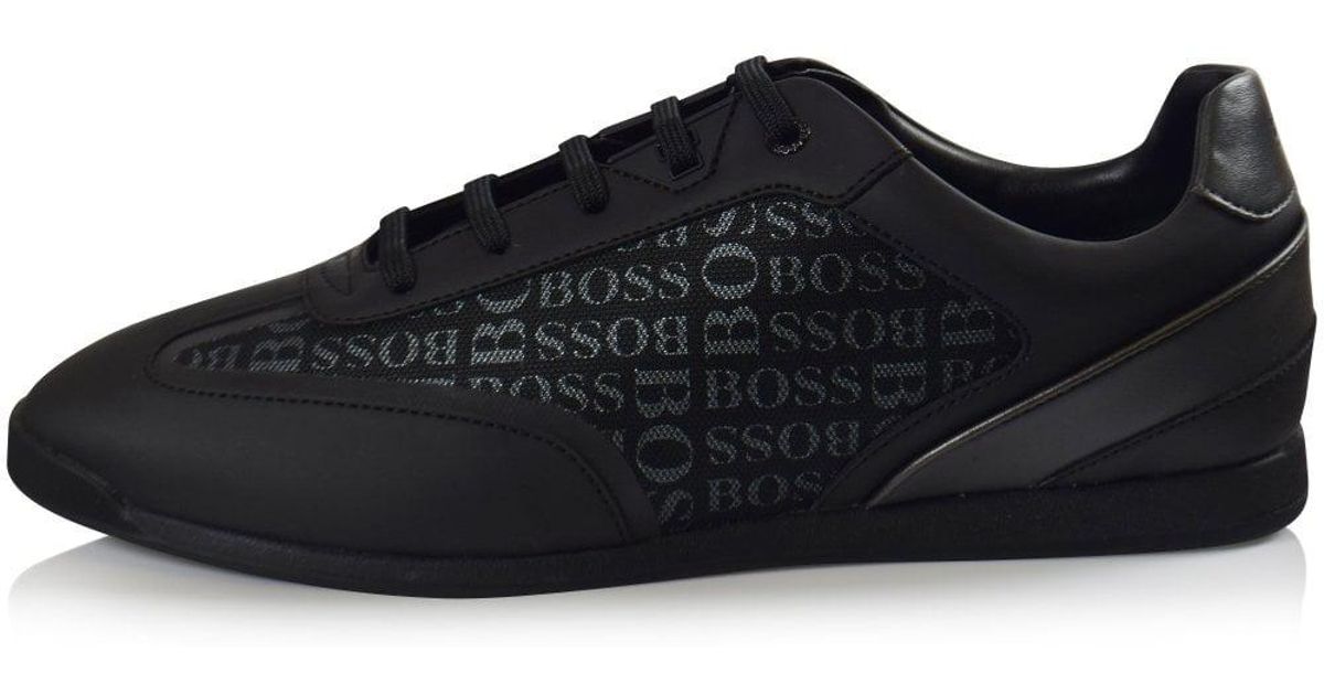 boss logo print trainers