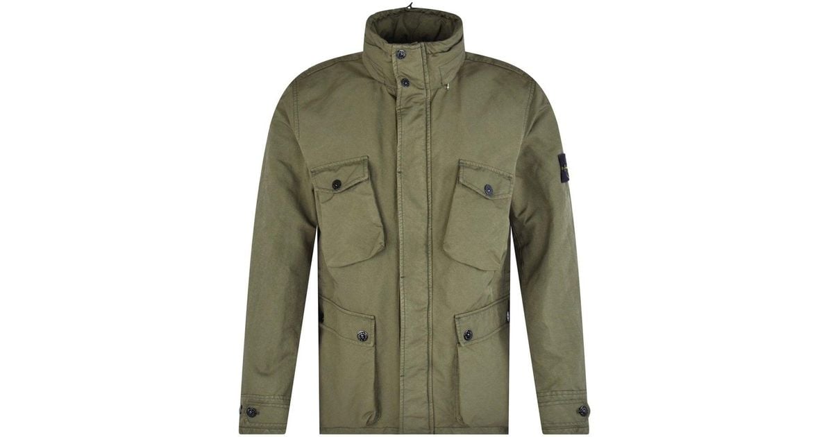 Stone Island Synthetic Khaki Military Field Jacket in Green for Men - Lyst